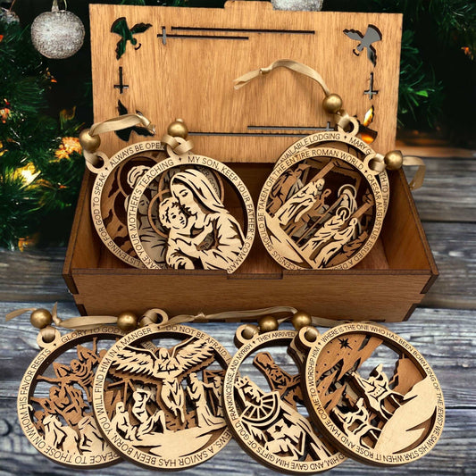 The Story of Christmas Ornament Set