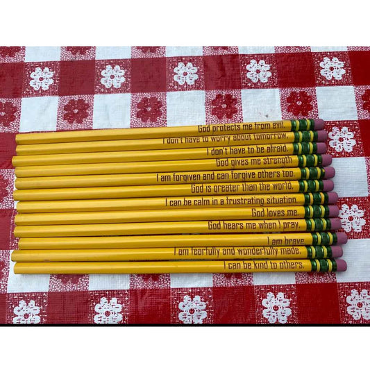 Christian Affirmations Pencil Set - Pleasant Ridge Shop