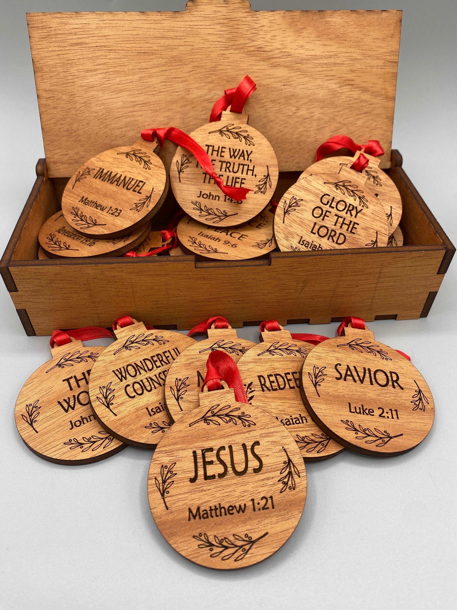 Advent Ornaments 25 Names of Jesus