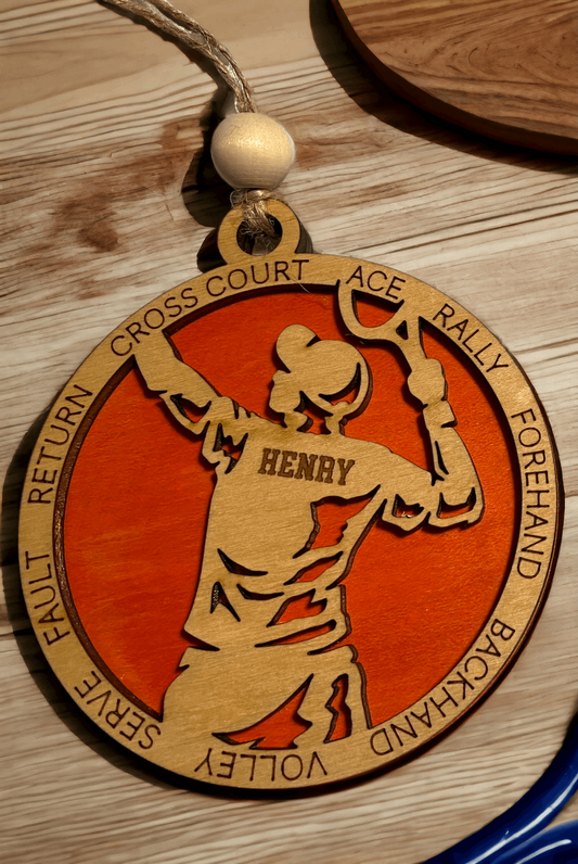 Personalized Tennis Ornaments