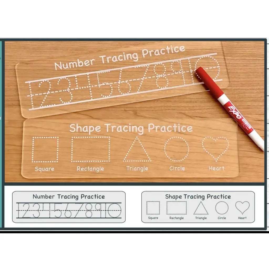 Alphabet Writing Practice Board with Numbers & Shapes - Pleasant Ridge Shop