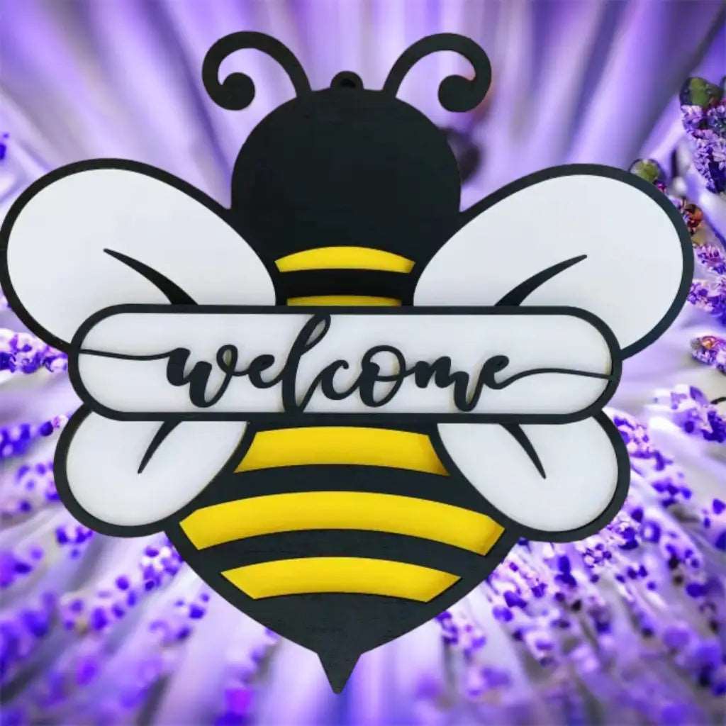 18 Bee Welcome sign - Home & Garden