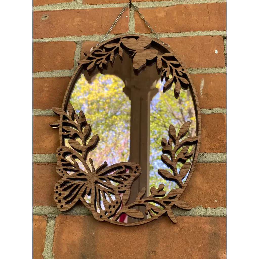 Butterfly Mirrored Hanging sign - Home & Garden > Decor >