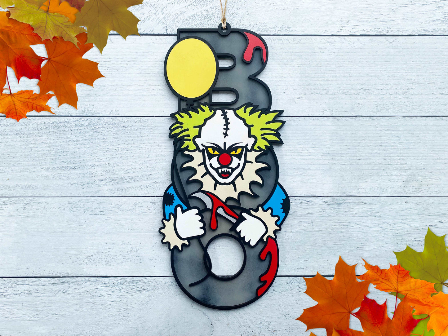 Halloween BOO Sign - Scary Clown