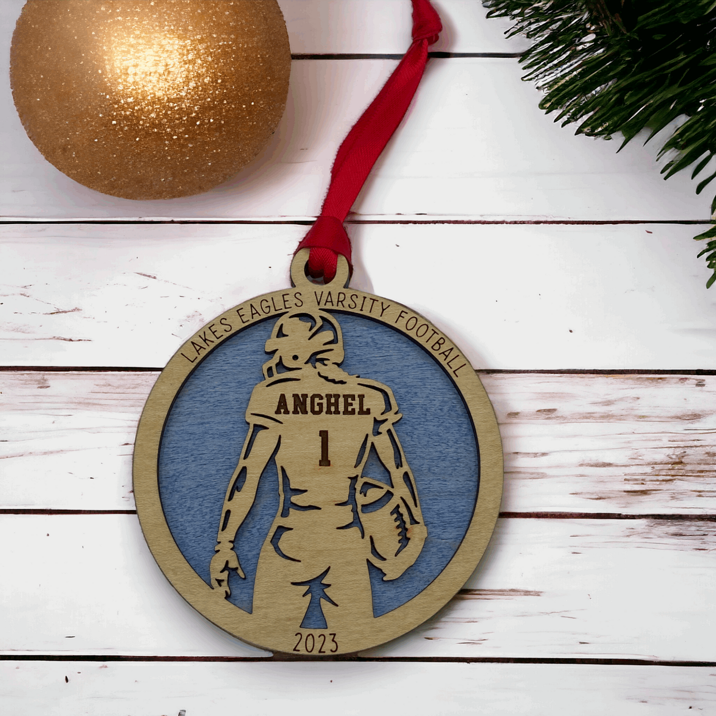 Personalized Football Ornaments