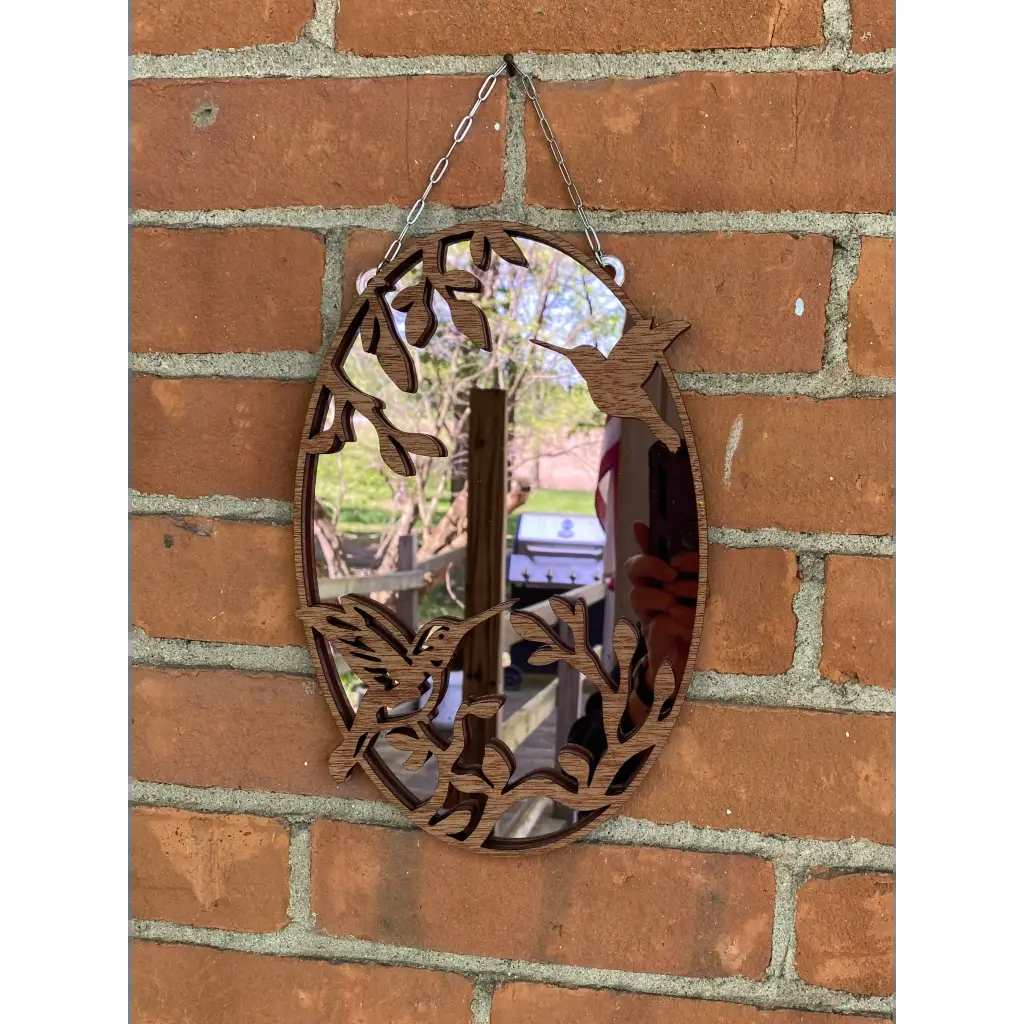 Hummingbird Mirrored Hanging sign - Home & Garden > Decor >