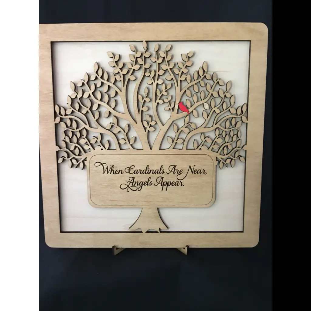 Memorial Cardinal in a Tree Frame - Pleasant Ridge Shop