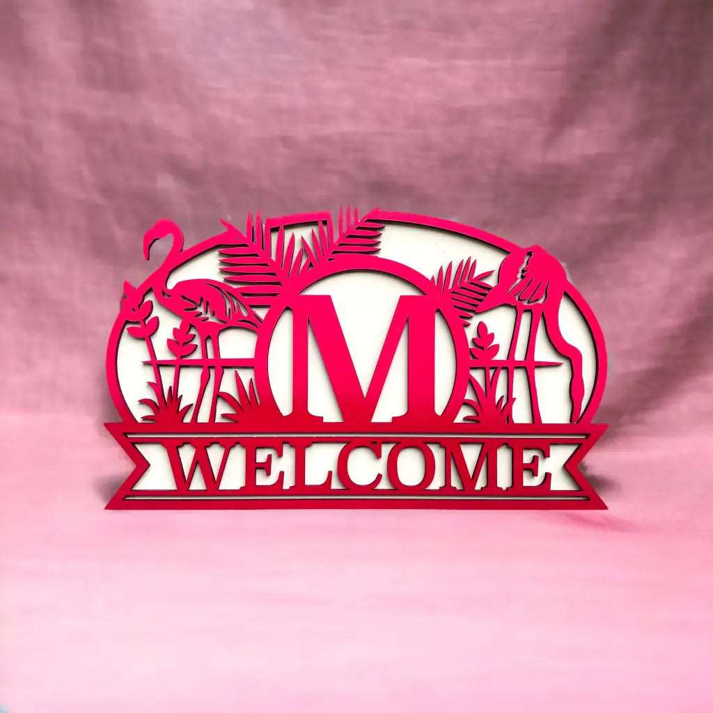 18 Oval Monogram Welcome Sign in 19 Different Styles - Home