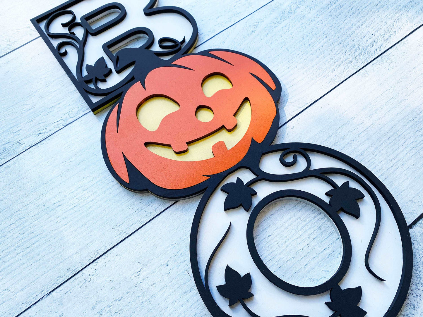 Halloween BOO Sign - Pumpkin