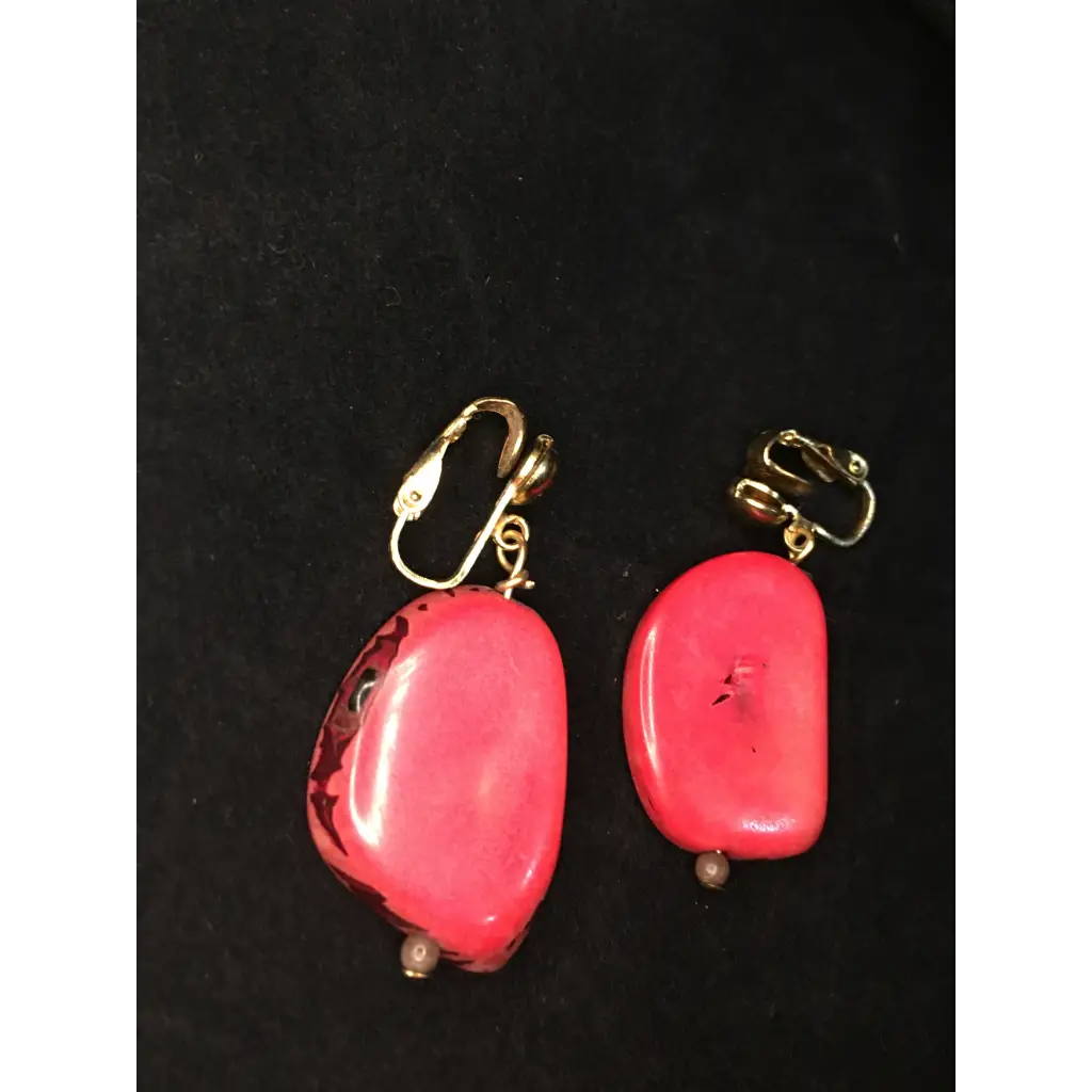 Pink Slices Clip-on Earrings - Pleasant Ridge Shop