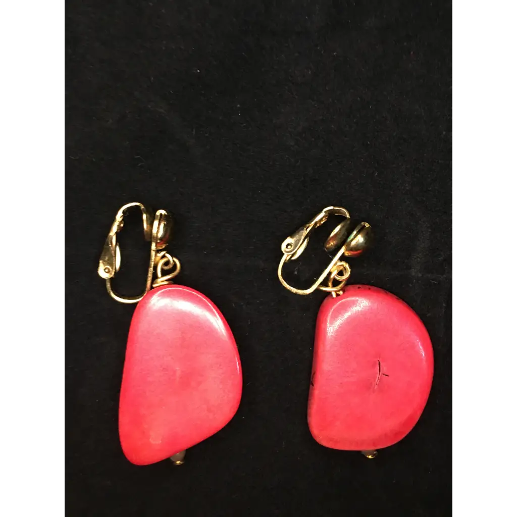 Pink Slices Clip-on Earrings - Pleasant Ridge Shop